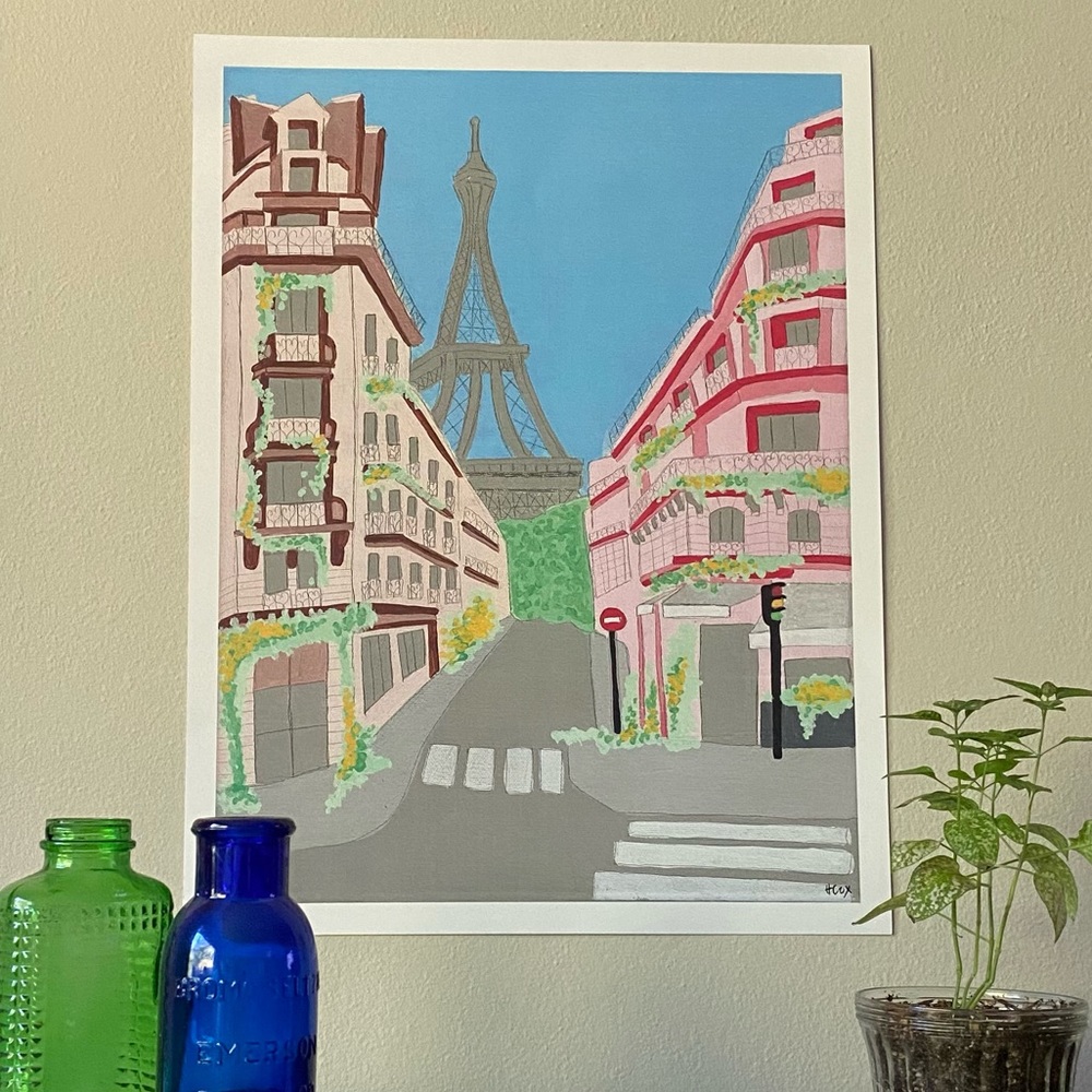 Square Rapp & Avenue Rapp Paris wall-hanging print